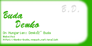 buda demko business card